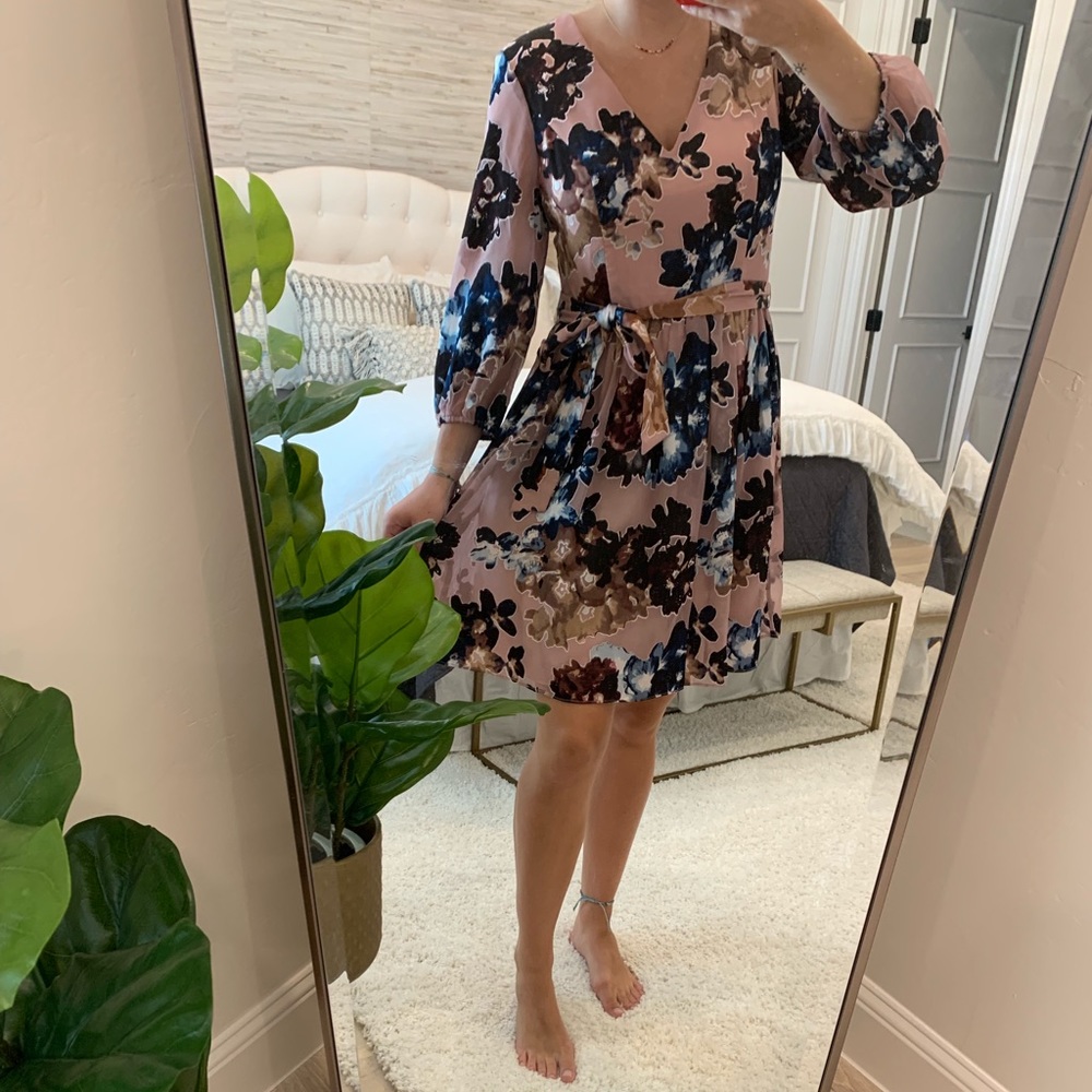 Mauve Floral Dress